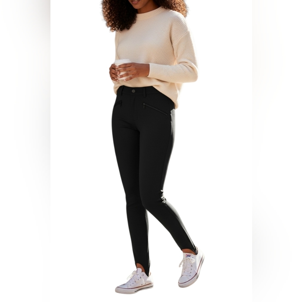 Aerie's Women's Black Stirup Pants With Zipper Pockets Small